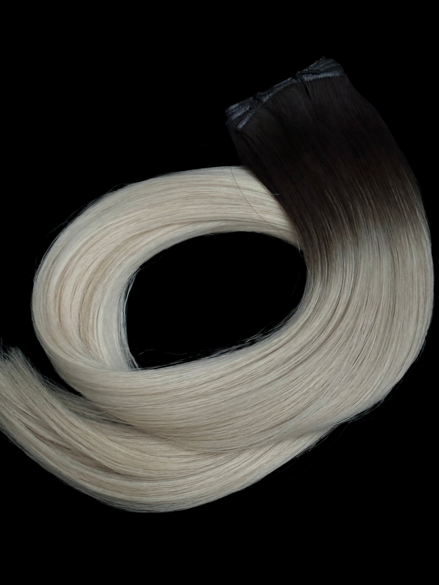 Dark Rooted Vanilla Platinum Micro Weft